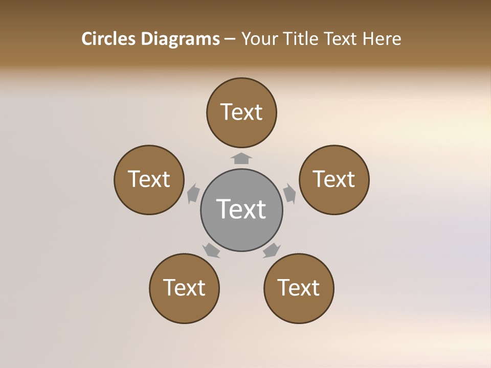 A Blurry Image Of A Brown And Blue Background PowerPoint Template