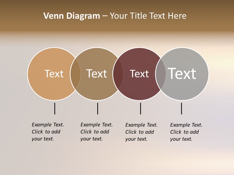 A Blurry Image Of A Brown And Blue Background PowerPoint Template