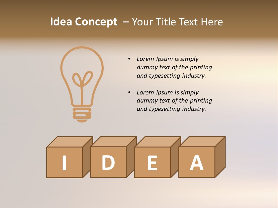 A Blurry Image Of A Brown And Blue Background PowerPoint Template