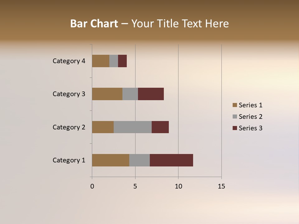 A Blurry Image Of A Brown And Blue Background PowerPoint Template