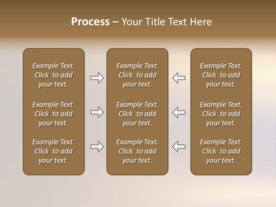 A Blurry Image Of A Brown And Blue Background PowerPoint Template