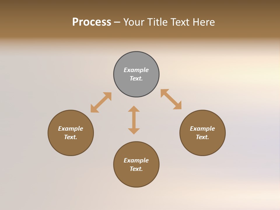 A Blurry Image Of A Brown And Blue Background PowerPoint Template