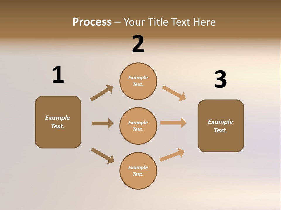 A Blurry Image Of A Brown And Blue Background PowerPoint Template