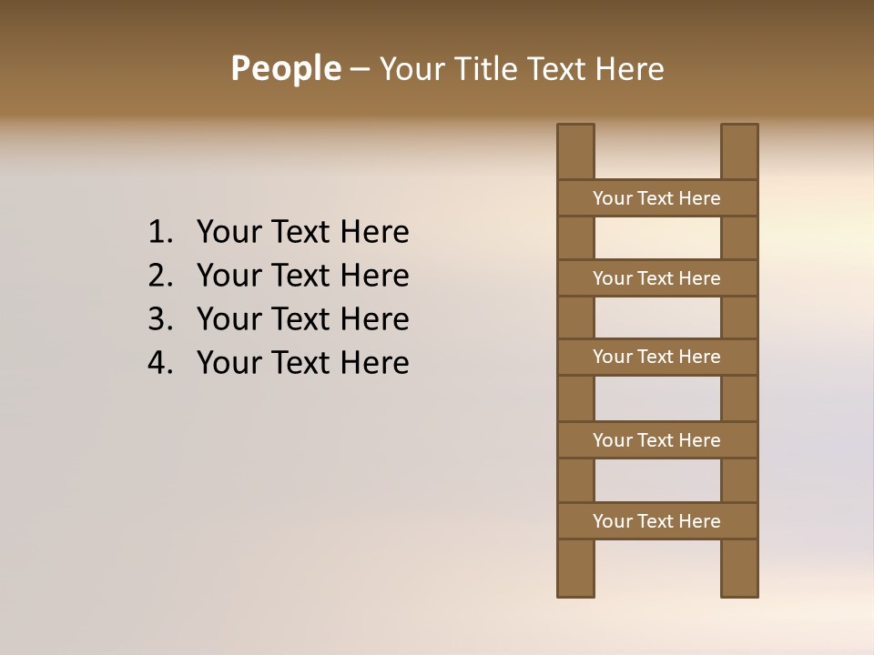 A Blurry Image Of A Brown And Blue Background PowerPoint Template