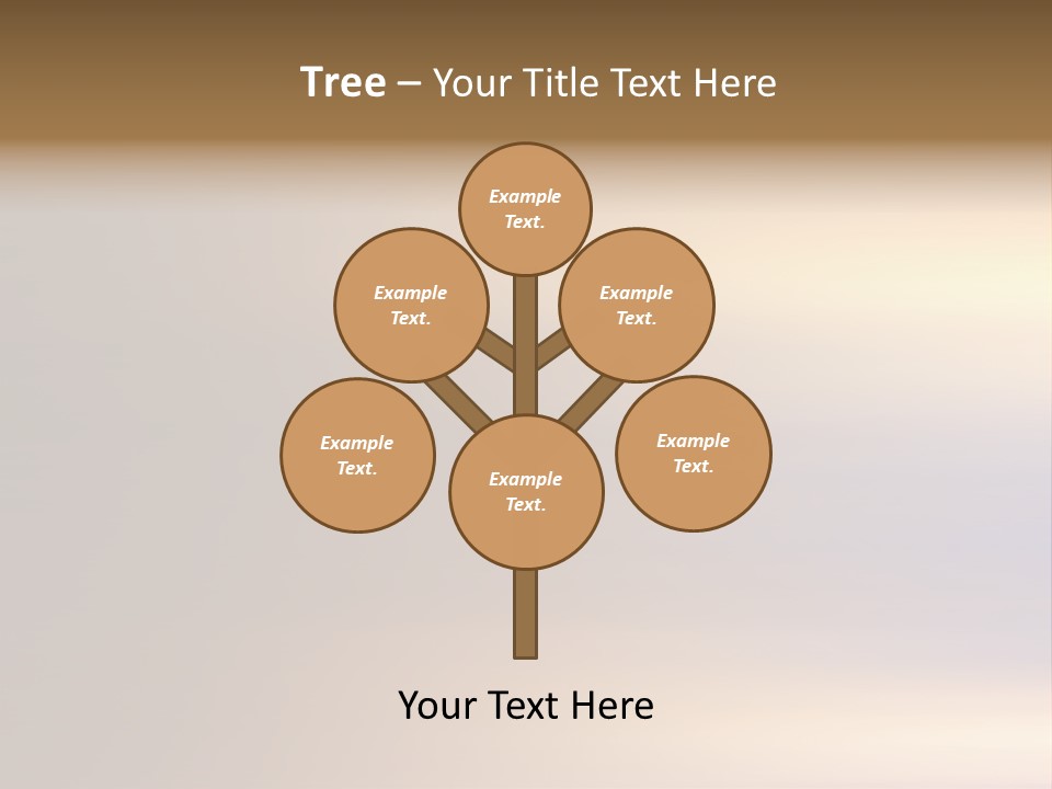 A Blurry Image Of A Brown And Blue Background PowerPoint Template