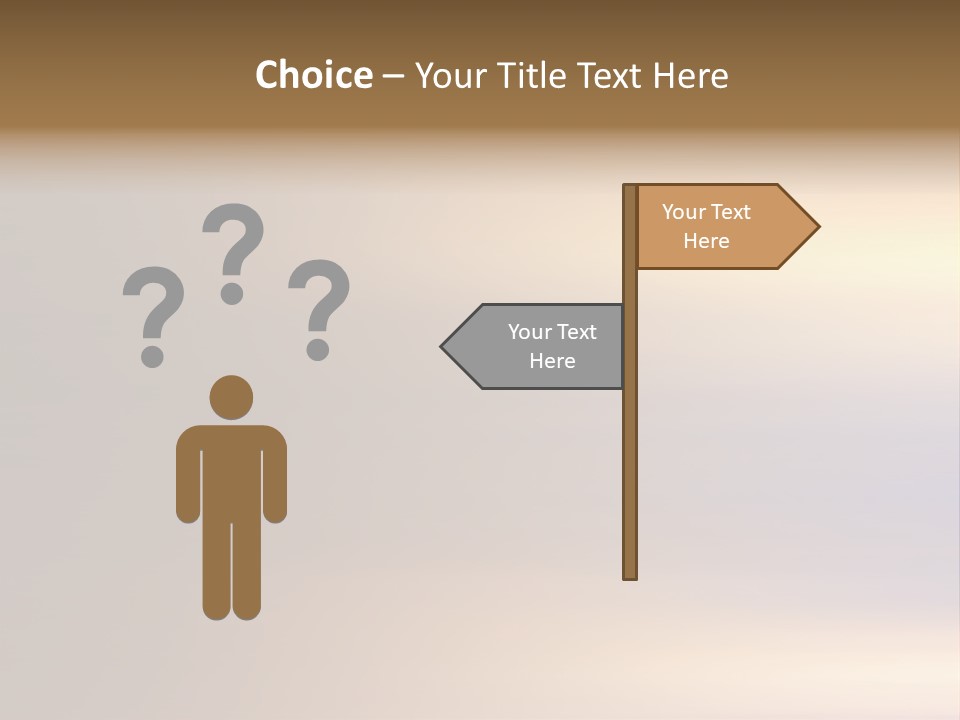 A Blurry Image Of A Brown And Blue Background PowerPoint Template