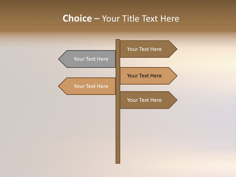 A Blurry Image Of A Brown And Blue Background PowerPoint Template