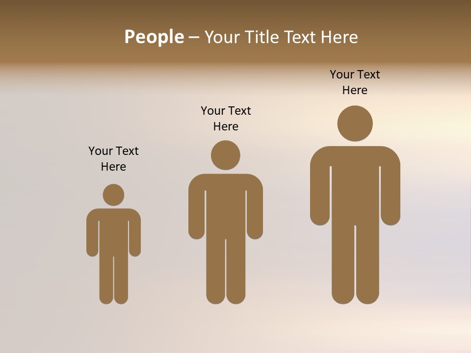 A Blurry Image Of A Brown And Blue Background PowerPoint Template