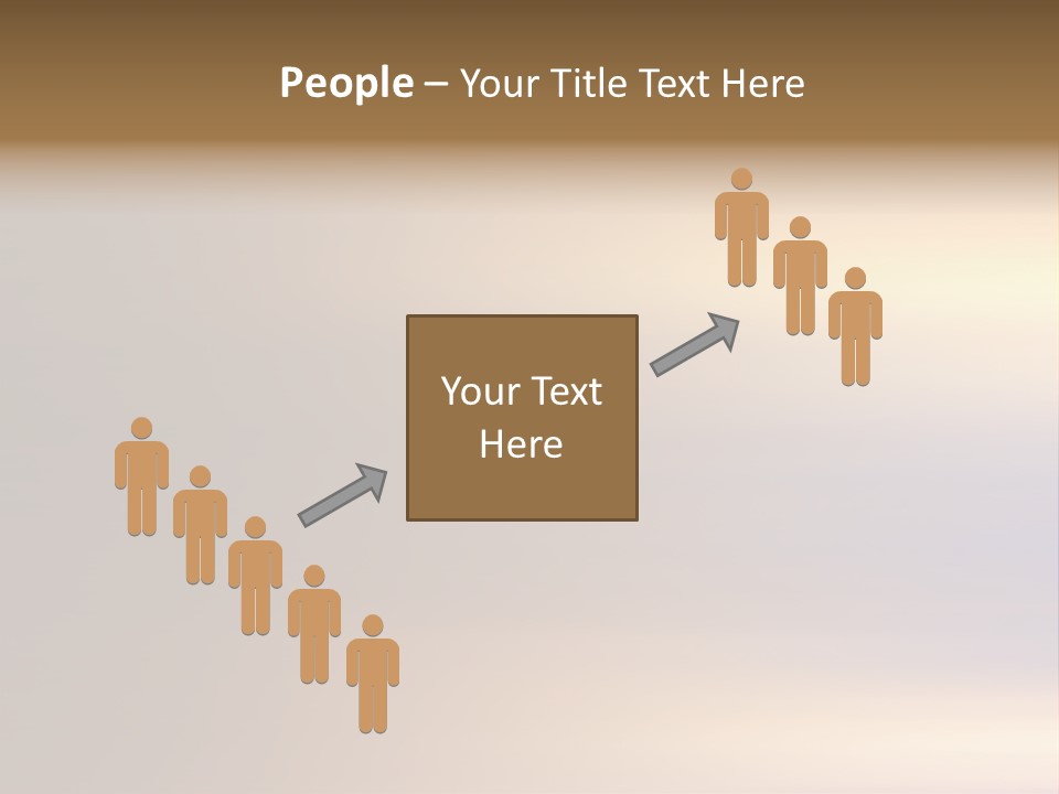 A Blurry Image Of A Brown And Blue Background PowerPoint Template