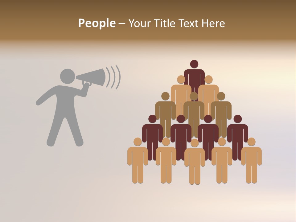 A Blurry Image Of A Brown And Blue Background PowerPoint Template