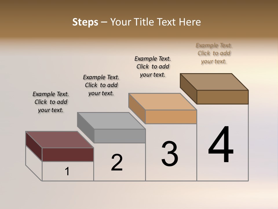 A Blurry Image Of A Brown And Blue Background PowerPoint Template
