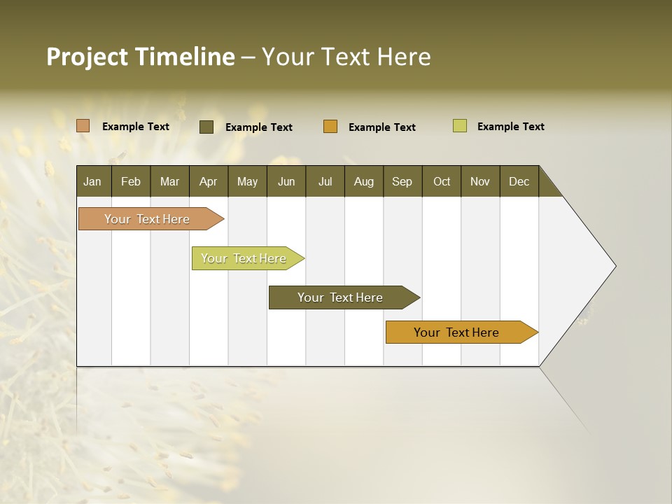A Bee Hovering While Collecting Pollen From Pussy Willow Blossom. Hairs On Bee Are Covered In Yellow Pollen As Are It's Legs. PowerPoint Template