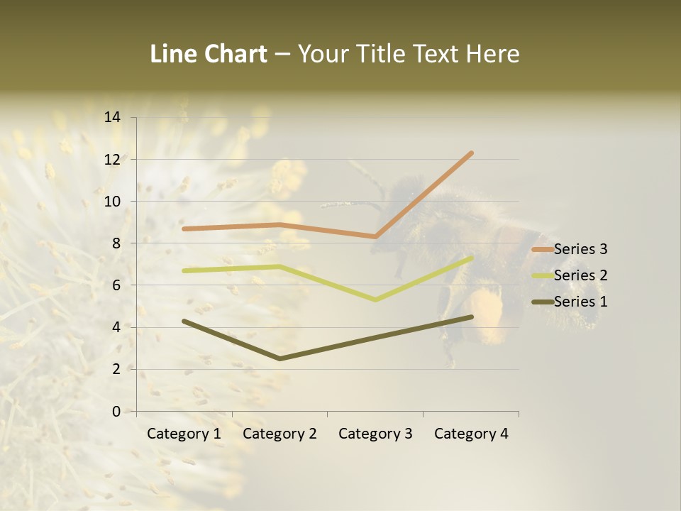 A Bee Hovering While Collecting Pollen From Pussy Willow Blossom. Hairs On Bee Are Covered In Yellow Pollen As Are It's Legs. PowerPoint Template