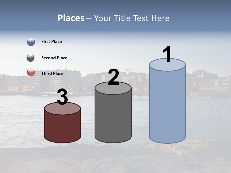 Saint Julians Bay In Malta PowerPoint Template