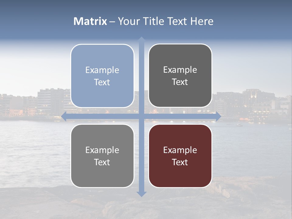 Saint Julians Bay In Malta PowerPoint Template