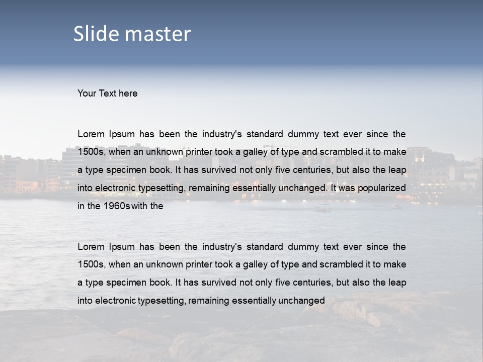 Saint Julians Bay In Malta PowerPoint Template