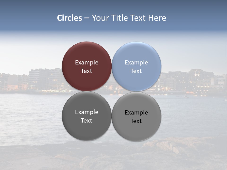 Saint Julians Bay In Malta PowerPoint Template