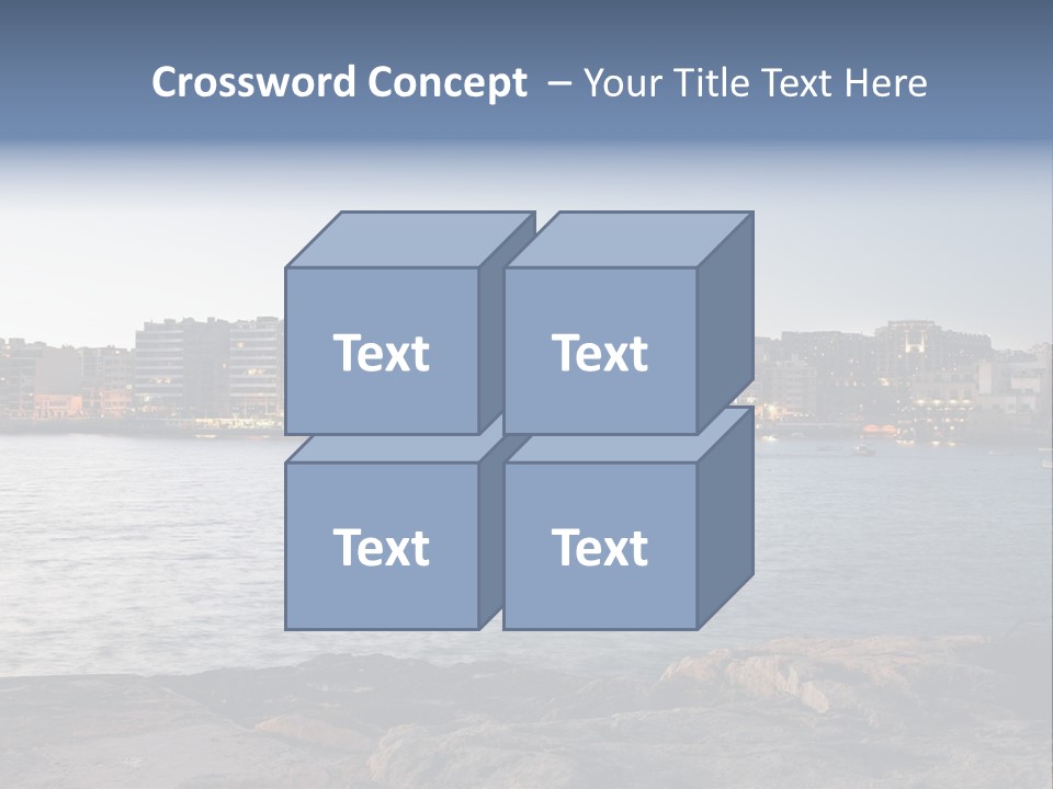 Saint Julians Bay In Malta PowerPoint Template