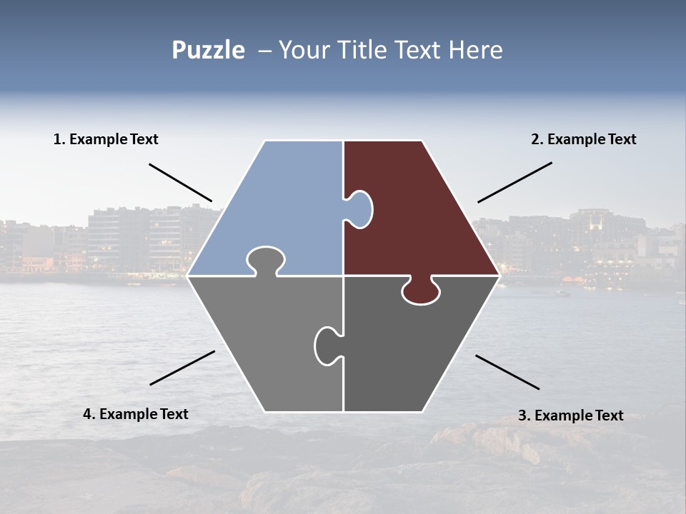 Saint Julians Bay In Malta PowerPoint Template