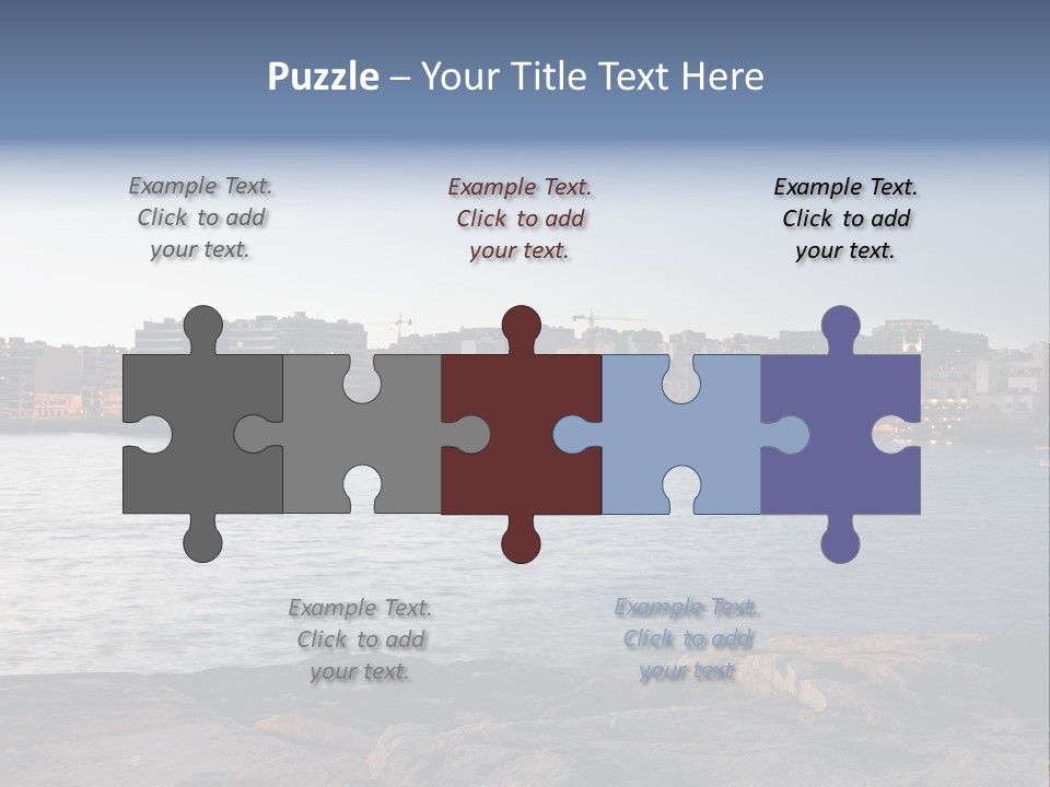 Saint Julians Bay In Malta PowerPoint Template