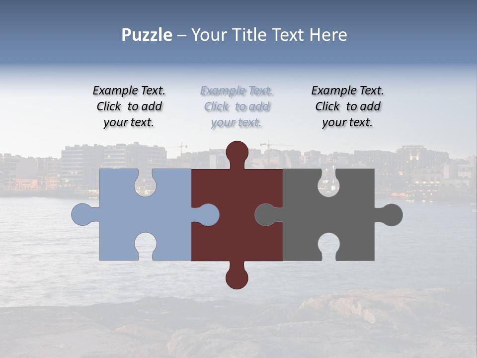 Saint Julians Bay In Malta PowerPoint Template