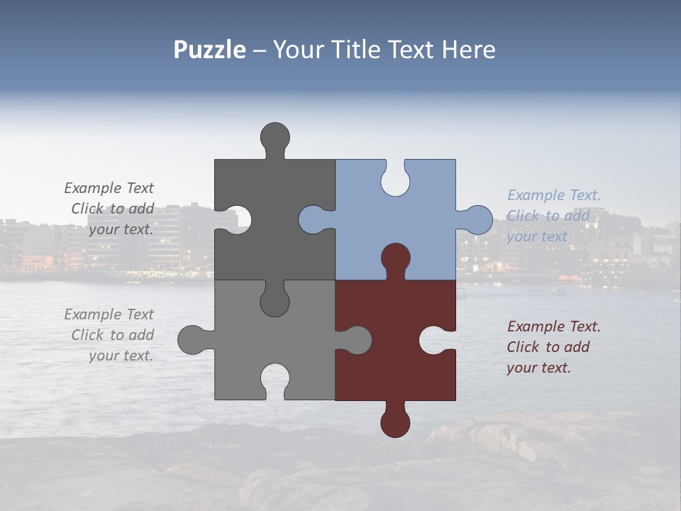 Saint Julians Bay In Malta PowerPoint Template