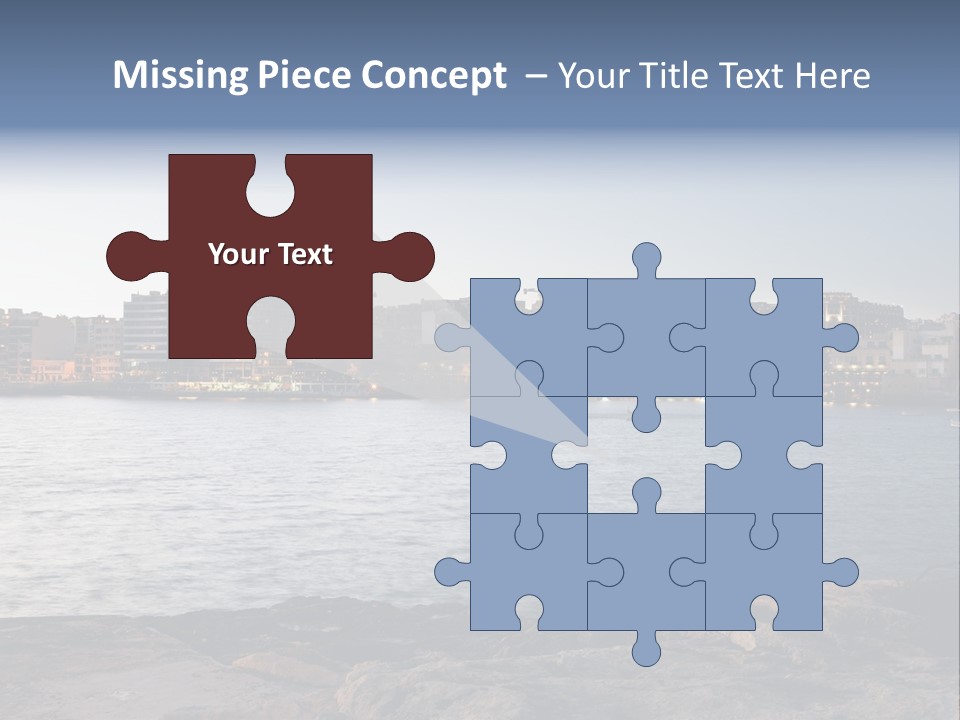 Saint Julians Bay In Malta PowerPoint Template