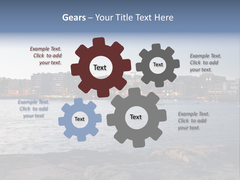 Saint Julians Bay In Malta PowerPoint Template