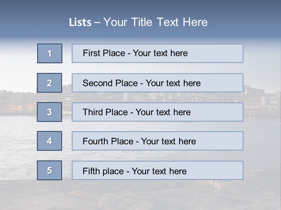 Saint Julians Bay In Malta PowerPoint Template