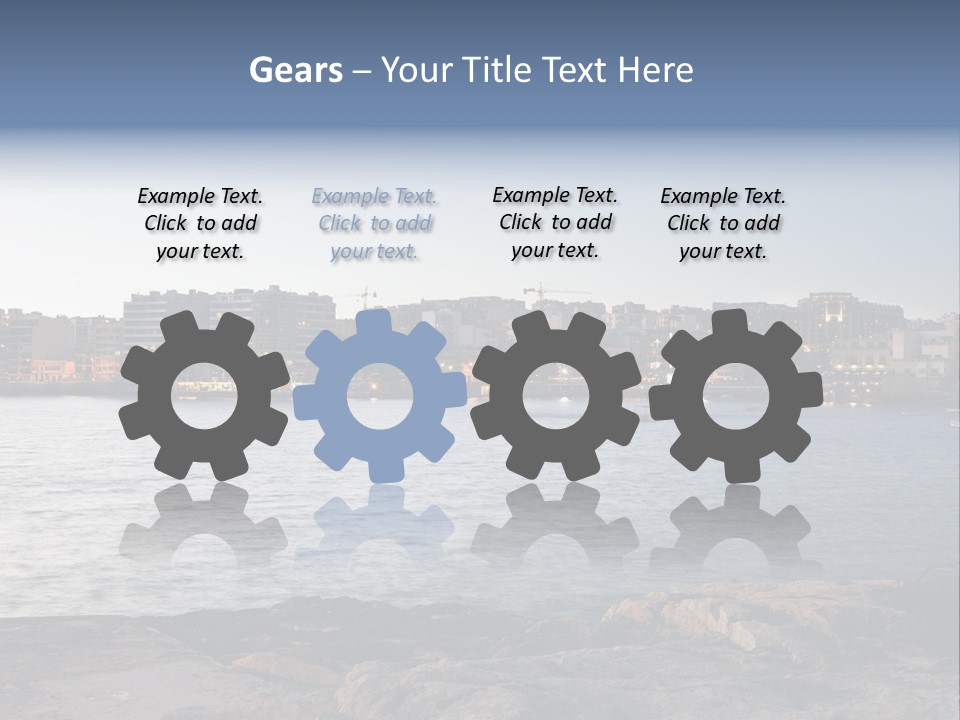 Saint Julians Bay In Malta PowerPoint Template