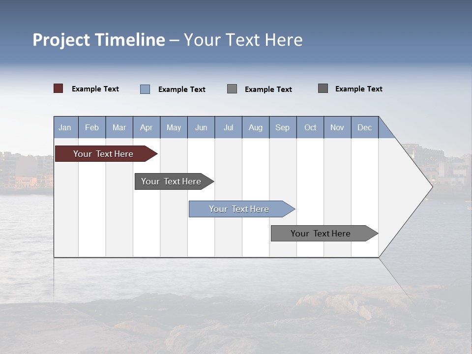 Saint Julians Bay In Malta PowerPoint Template