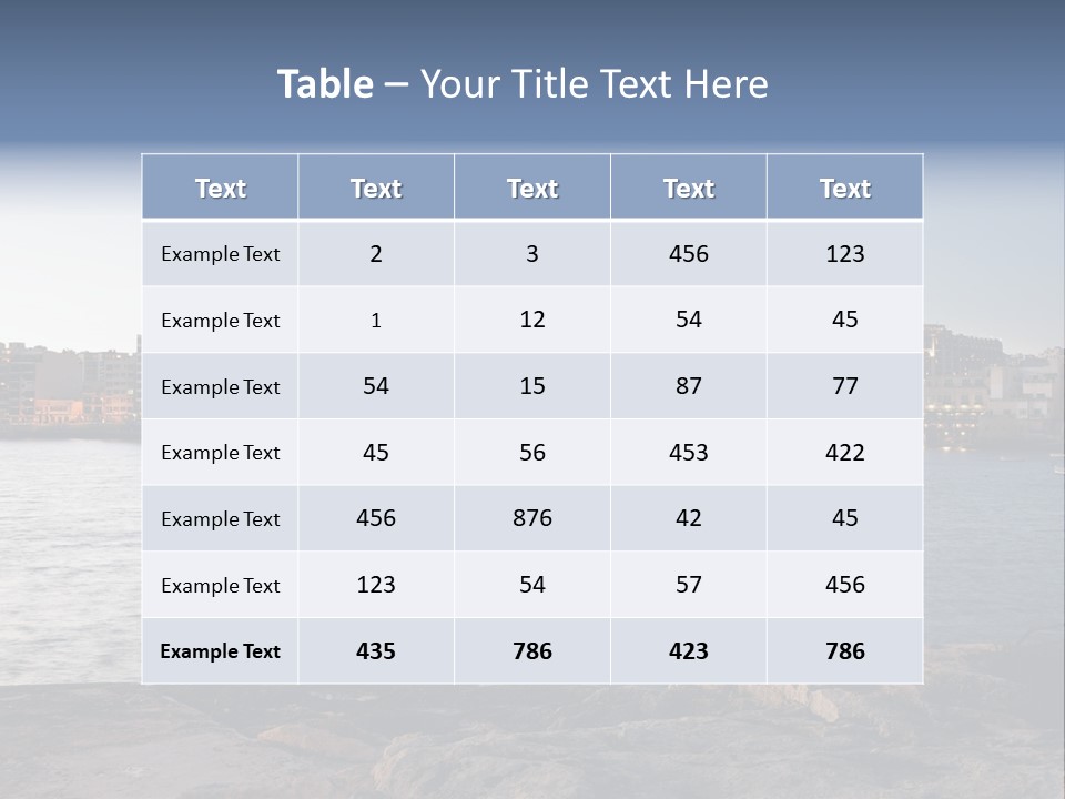 Saint Julians Bay In Malta PowerPoint Template