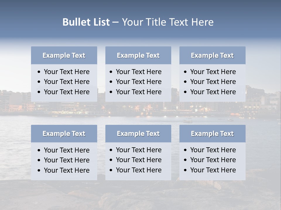 Saint Julians Bay In Malta PowerPoint Template