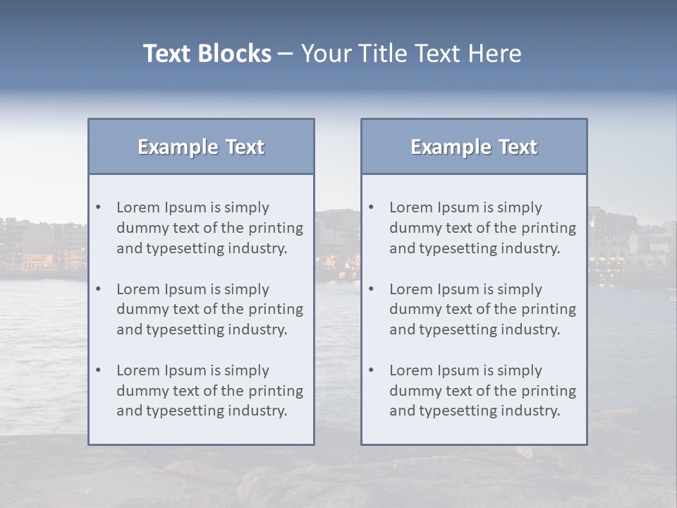 Saint Julians Bay In Malta PowerPoint Template