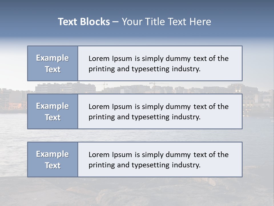 Saint Julians Bay In Malta PowerPoint Template