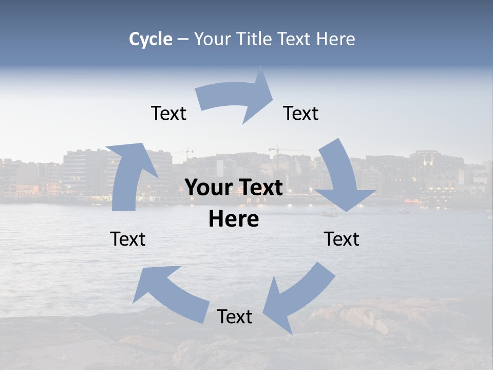 Saint Julians Bay In Malta PowerPoint Template