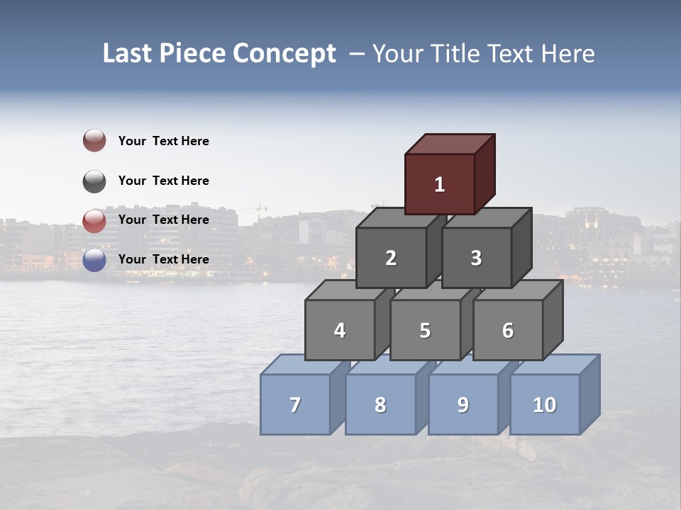 Saint Julians Bay In Malta PowerPoint Template