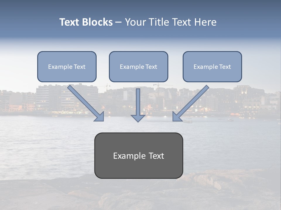 Saint Julians Bay In Malta PowerPoint Template
