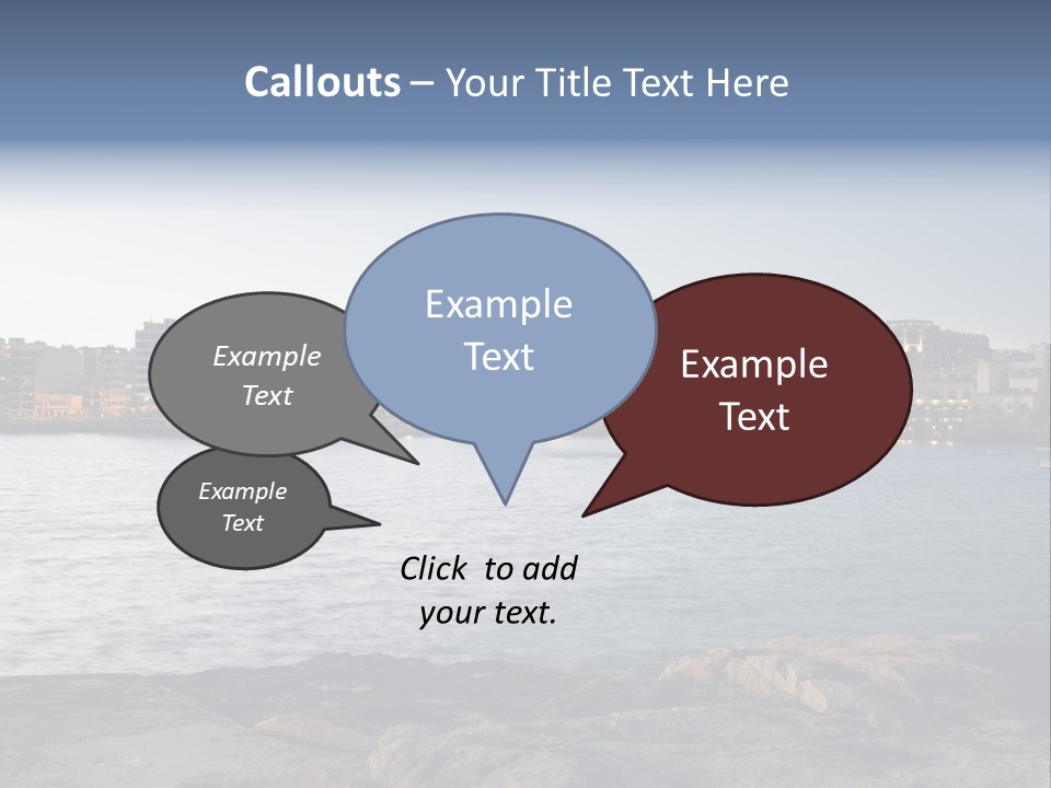 Saint Julians Bay In Malta PowerPoint Template