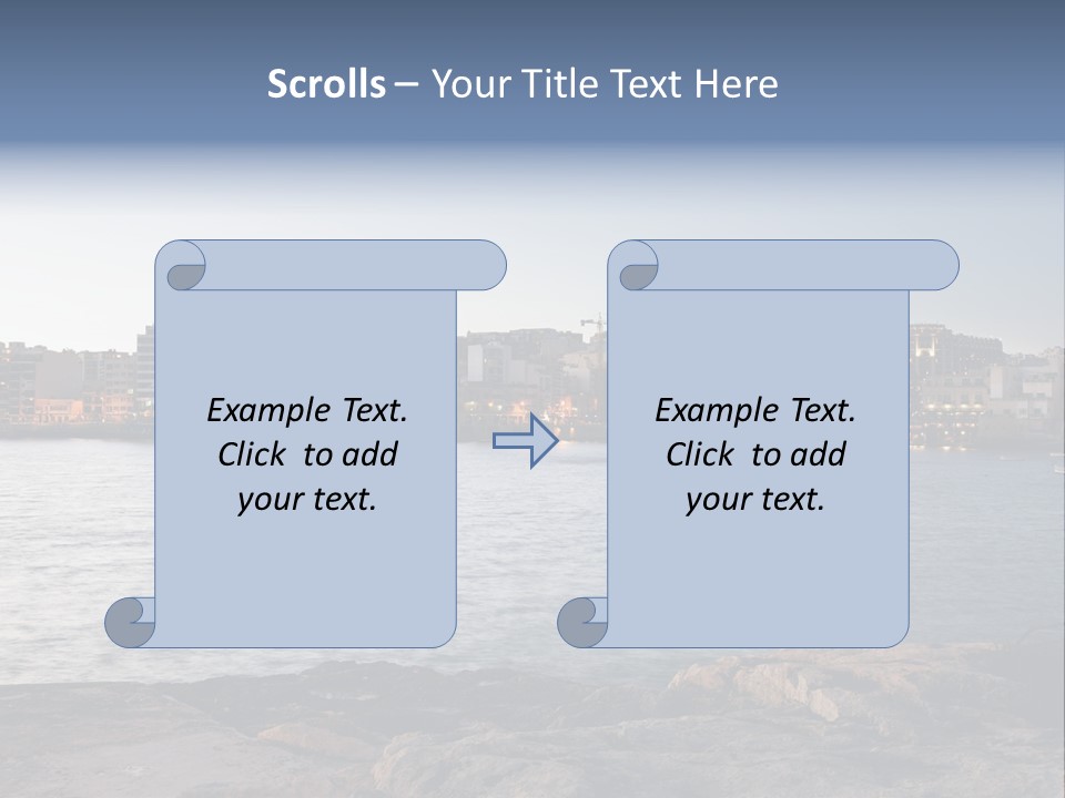 Saint Julians Bay In Malta PowerPoint Template