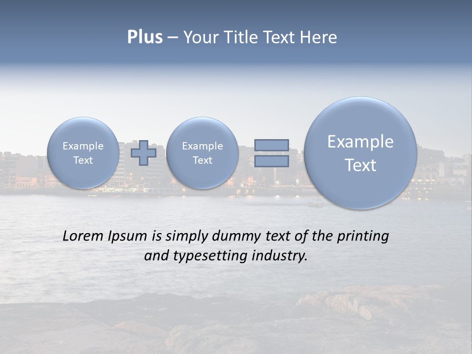 Saint Julians Bay In Malta PowerPoint Template