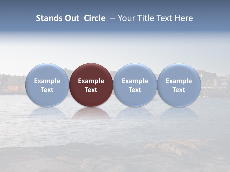 Saint Julians Bay In Malta PowerPoint Template