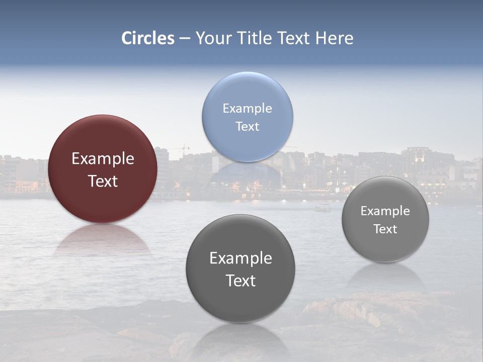 Saint Julians Bay In Malta PowerPoint Template