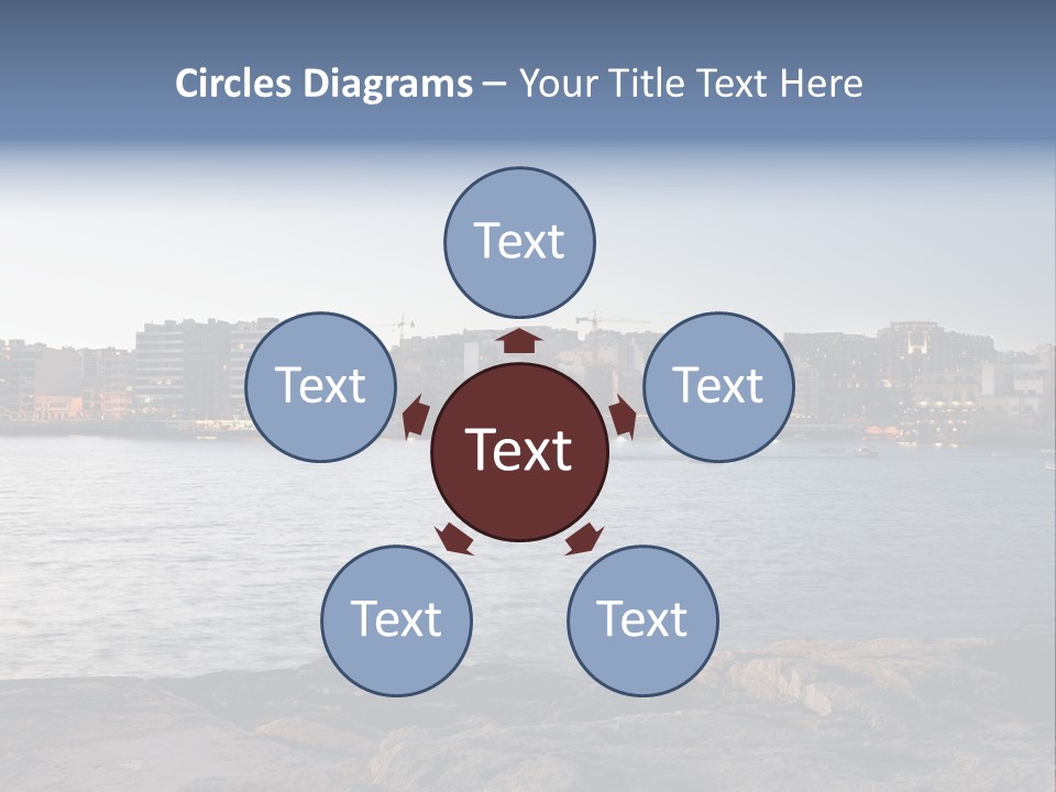 Saint Julians Bay In Malta PowerPoint Template