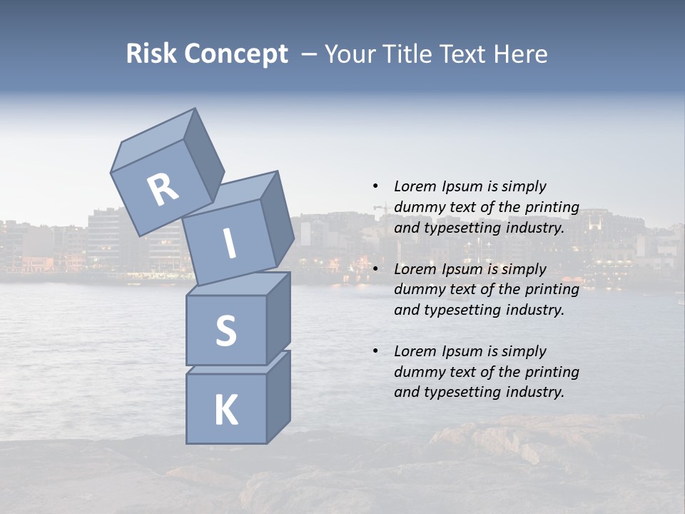 Saint Julians Bay In Malta PowerPoint Template