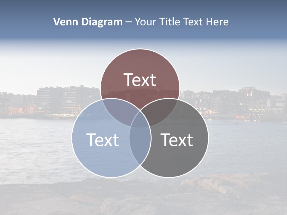 Saint Julians Bay In Malta PowerPoint Template