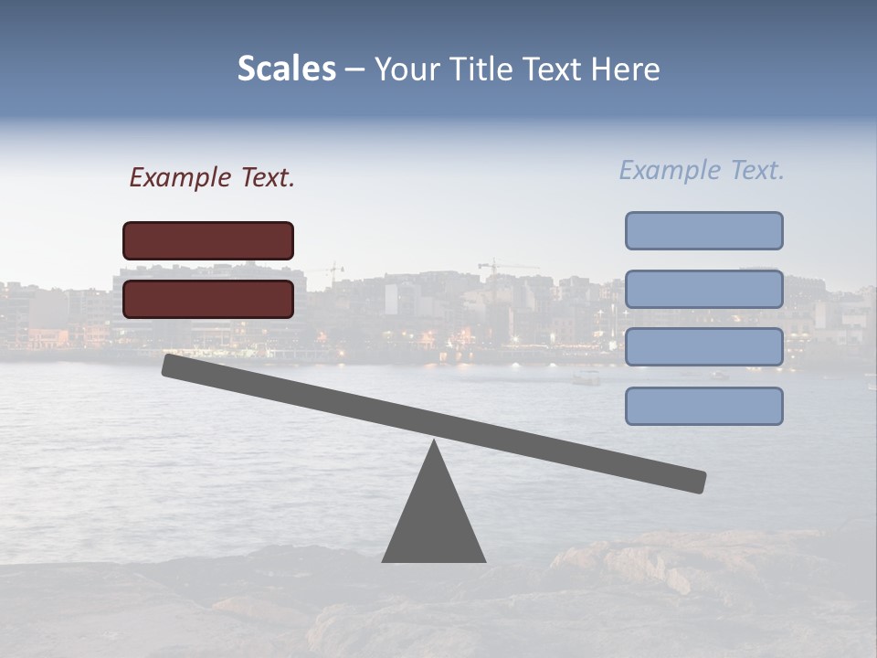 Saint Julians Bay In Malta PowerPoint Template