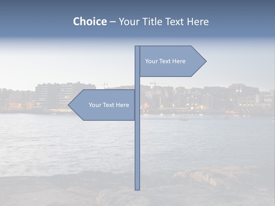 Saint Julians Bay In Malta PowerPoint Template