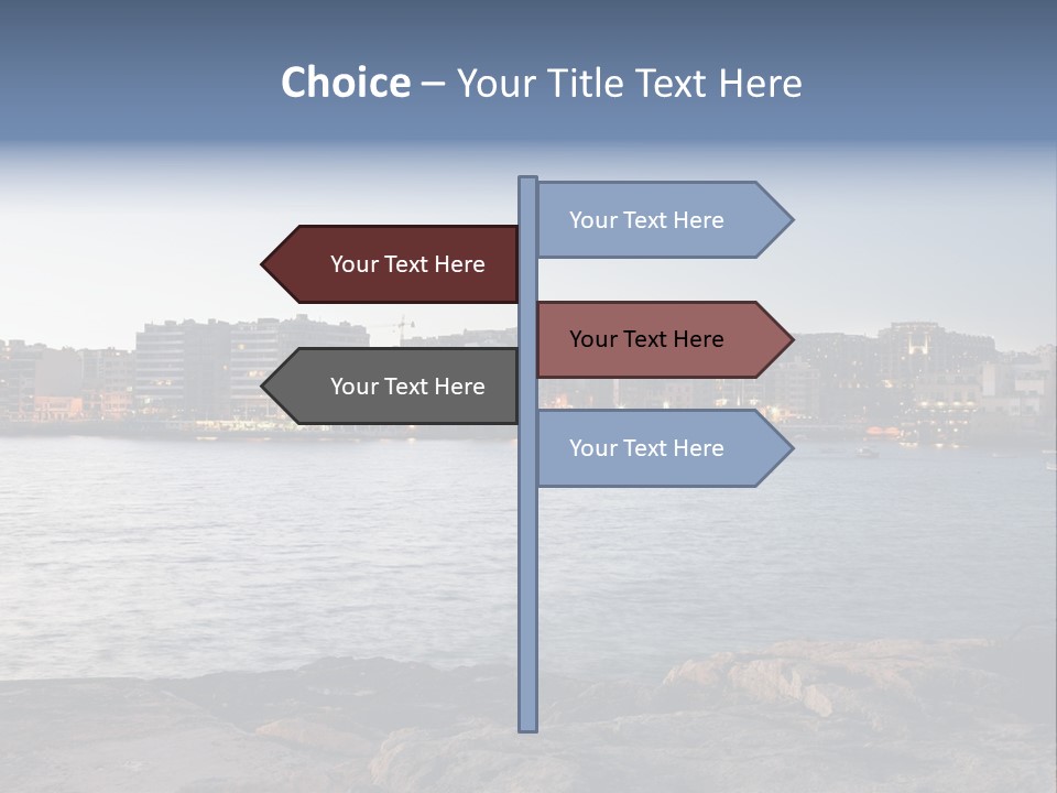 Saint Julians Bay In Malta PowerPoint Template