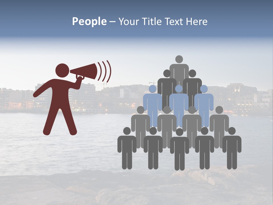 Saint Julians Bay In Malta PowerPoint Template